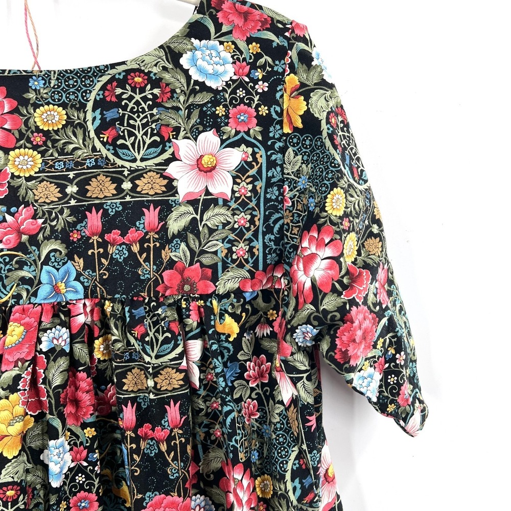 Handmade boho chic cottagecore whimsical art inspired Long Floral Dress L XL - Picture 13 of 15